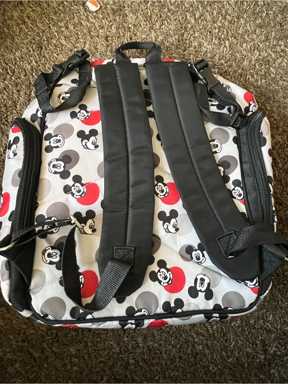 Disney Mickey Mouse Kids Backpack - Black, Gray & Red